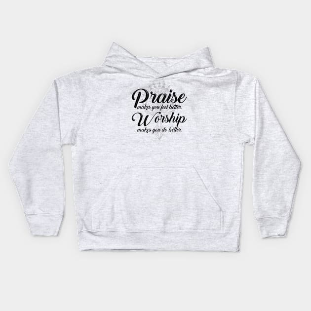 Praise and Worship Kids Hoodie by King Of HBCUs